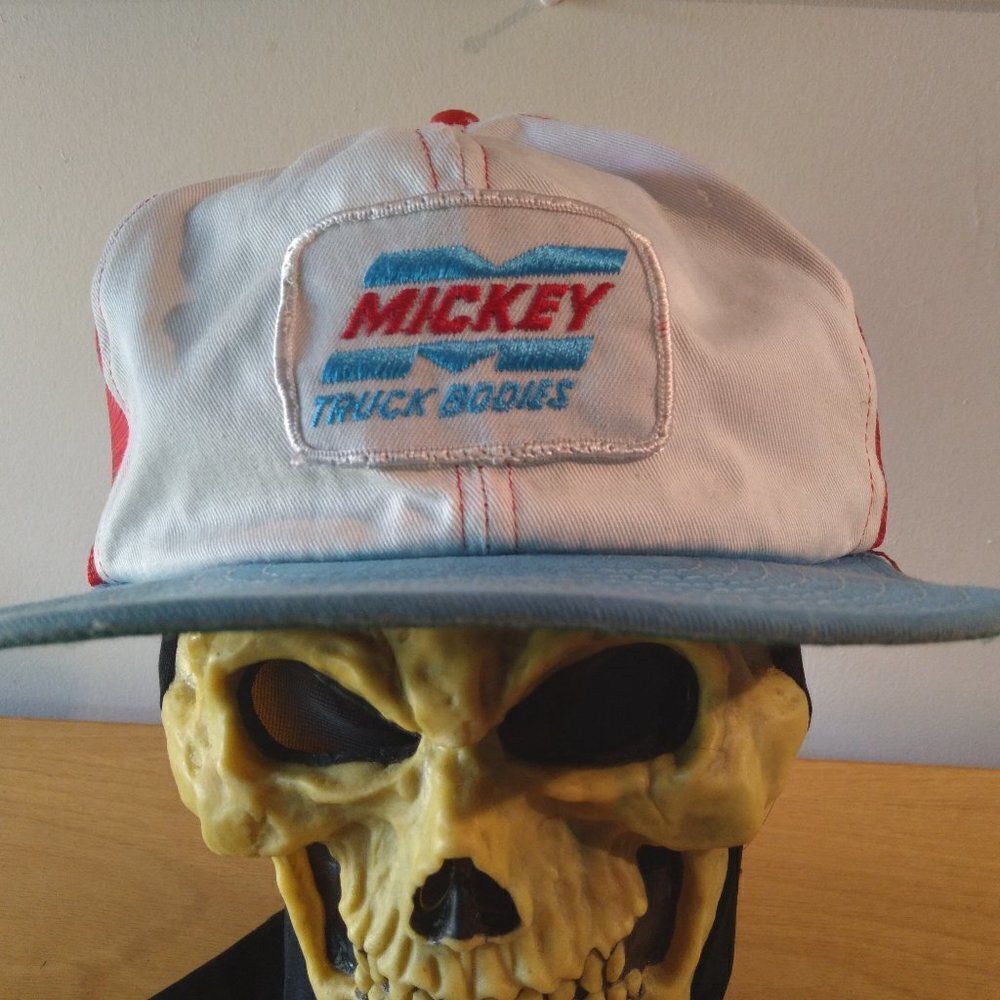 Vintage Mickey Truck Bodies Patch Snap Back Trucker Hat